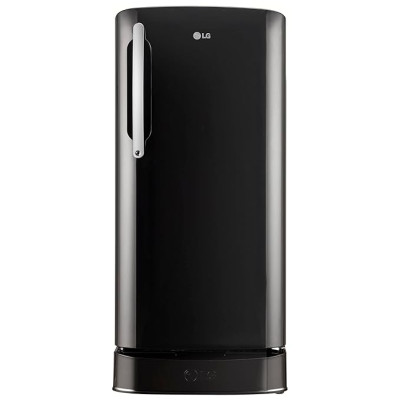 LG 201 L 5 Star Direct-Cool Inverter Single Door Refrigerator (GL-D211HESZ, Ebony Sheen, Base Stand with Drawer &amp; Smart Connect, Gross Volume- 204 Ltr