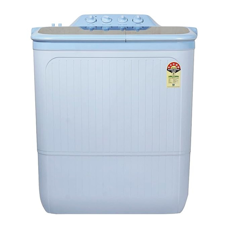 Lloyd 8 Kg 5 Star Semi-Automatic Top Load Washing Machine (GLWMS80APBEL, Pastel Blue )