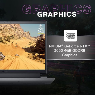 Dell G15 5520 Gaming Laptop, Intel i5-12500H,16GB DDR5,512GB SSD,NVIDIA RTX 3050 (4GB GDDR6)