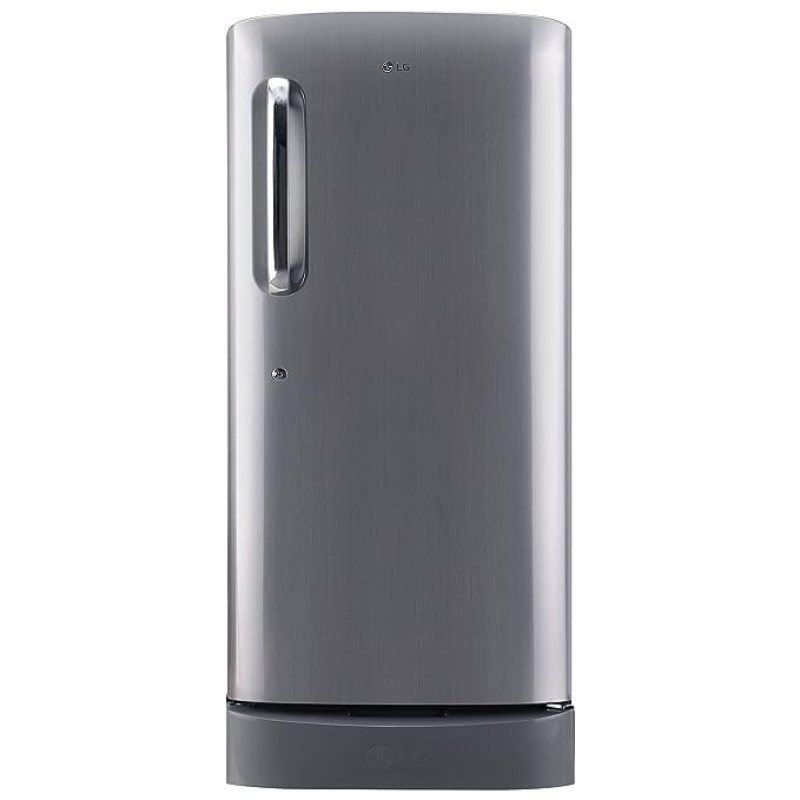 LG 215 L 4 Star Direct-Cool Inverter Single Door Refrigerator (GL-D221APZY, Shiny Steel, Base stand with drawer &amp; Fast Ice Making, 2022 Model)