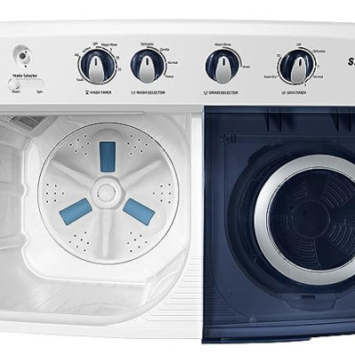 Samsung 9.5 kg, 5 Star, Hexa Storm Pulsator, Semi-Automatic Top Load Washing Machine (WT95A4200LL/TL, Air Turbo Drying, LIGHT GRAY)