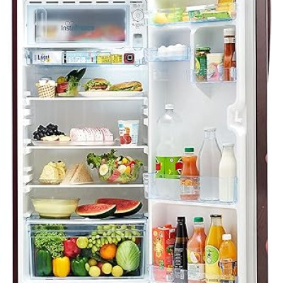 Lloyd 225 L 2 Star Direct Cool Single Door Refrigerator (GLDC242SBWT2PB, Begonia Wine)