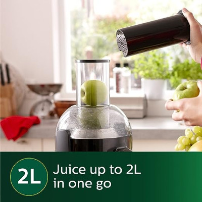 Philips HR1855 Viva Collection Juicer, Ink Black