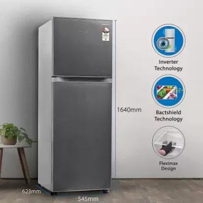 Lloyd by Havells 272 L Frost Free Double Door 2 Star Refrigerator  (Dark Silver, GLFF282EDST1PB)
