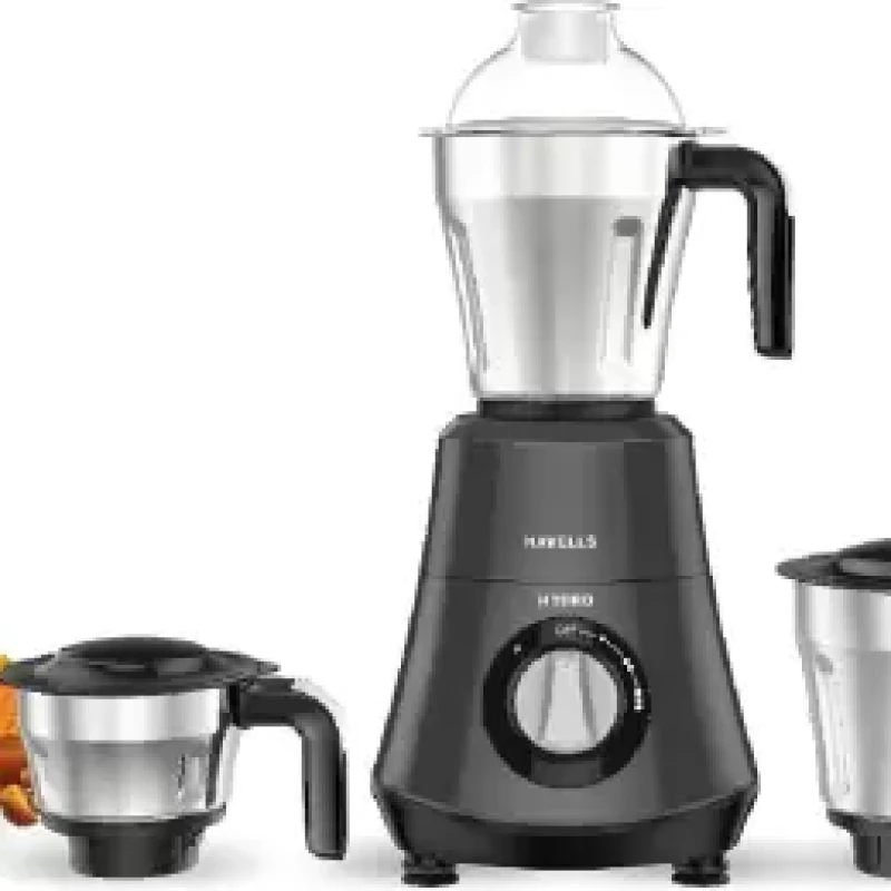 HAVELLS hydro 3jar 750 Mixer Grinder (3 Jars, Black)