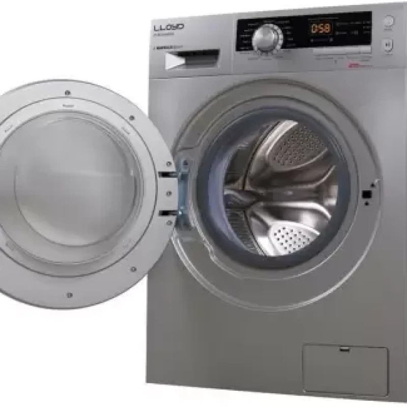 Lloyd by Havells 8 kg Fully Automatic Front Load Washing Machine with In-built Heater Silver  (LWMF80SX1)
