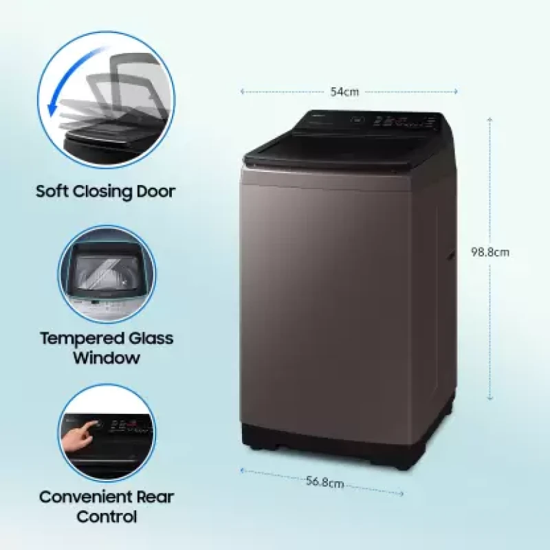 SAMSUNG 7 kg withWi-Fi Enabled Fully Automatic Top Load Washing Machine Grey  (WA70BG4542BYTL)