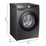 Samsung 8 Kg Front Load Fully Automatic Washing Machine with AI Control, T Series WW80T504DAN/TL(491959439)