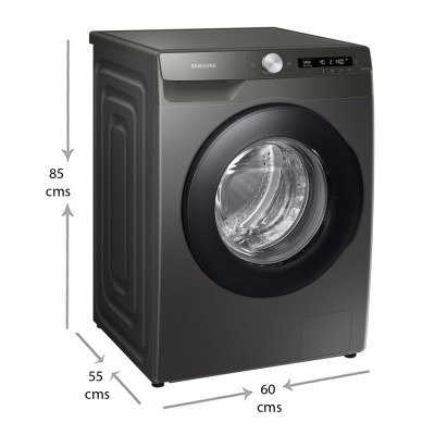 Samsung 8 Kg Front Load Fully Automatic Washing Machine with AI Control, T Series WW80T504DAN/TL(491959439)